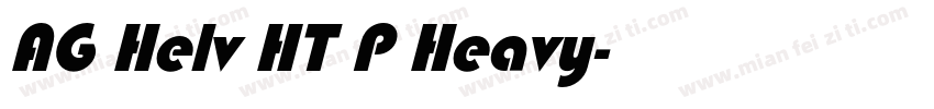 AG Helv HT P Heavy字体转换